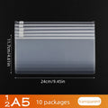 10PCS A4A5A6 Exam Mesh Zipper Bag Student Office Simple Large Capacity Transparent Document Bags