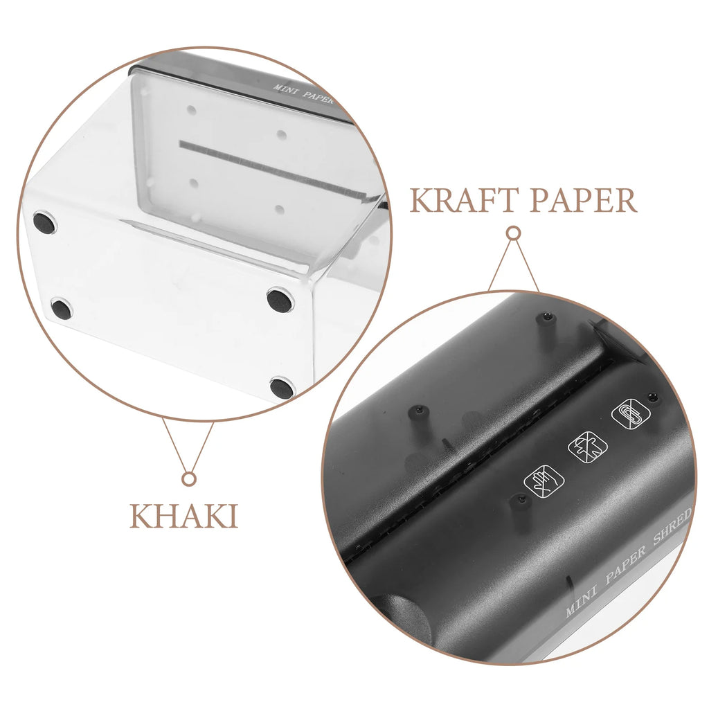 Manual Paper Shredder Portable Hand Crank Shredder for Bills Receipts Easy to Use Wear-Resistant Home Accessory