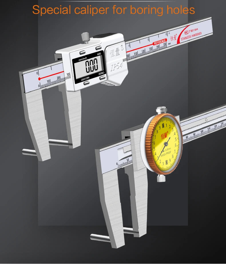 90 Degree Precision Electronic Stainless Steel Boring Special Caliper Inner Diameter Measurement Tool Aperture Digital Caliper