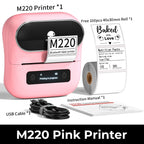 Phomemo M220 Bluetooth Thermal Label Printer 20-75mm Portable 203DPI Label Maker for Barcode Address Mailing File Labels