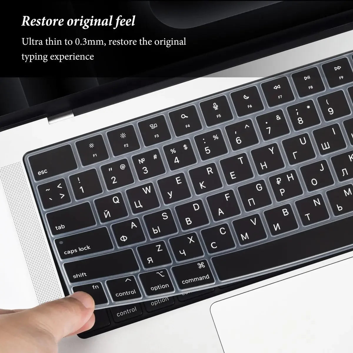 Keyboard Cover for 2022-2024 M4 M3/M2/M1Chip Pro 14"/16" A3401/A2992/A2779/A2991/A3403 MacBook Air 15.3"/13.6" A3113/A3114/A2941