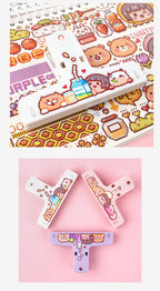 Cute Cartoon ABS Paper Clipper Bookmark Binder Multicolor Office Accessories Document Clip School Supplies Kawaii Stationery