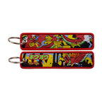 Kawaii Japanese Elf Anime Embroidery Key Fobs Key Tag Motorcycles Cars Backpack Chaveiro Keychain Fashion Keyring Friends Gifts