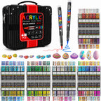 12-366 Colors Acrylic Marker Set Waterproof Acrylic Brush Marker Professional Acrylic Painting Marker DIY Art Supplies