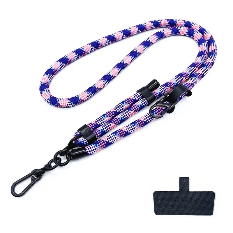 Phone Lanyard Adjustable 1 Cm Diameter Outdoor Universal Case Crossbody Shoulder Card Neck Cord Clip Hang Anti-lost Wrist Strap
