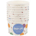 50Pcs Ice Cream Paper Cups Disposable Party Dessert Containers Sturdy Reinforced Rim for Outdoor Camping Snacks