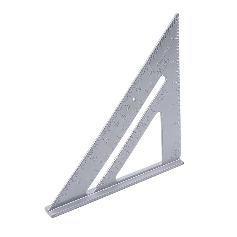 Triangle Ruler Aluminium Alloy Carpenter Set Square Angle Woodworking Tools 7Inch Measurement Tool Try Square Triangular Metric