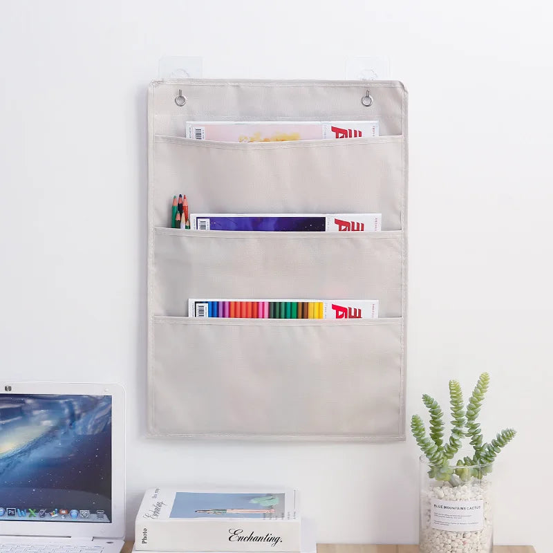 Document Hanging Storage Bag Oxford Cloth Storage Pocket Chart Hanging File Folding Holder Cascading Fabric Organizer For Office