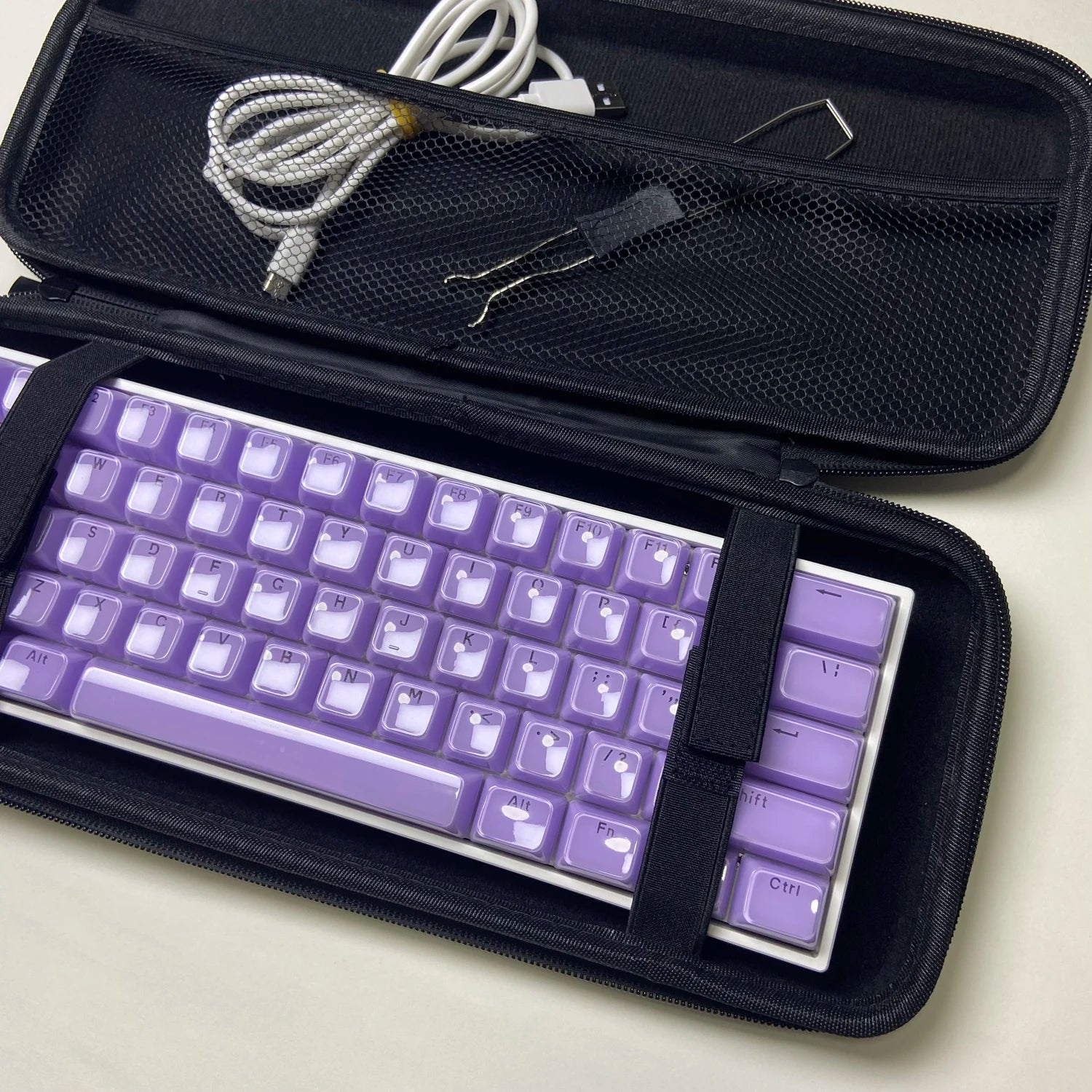 Keyboard Organizer Hard Case Keyboard Storage Bag Dustproof Protective Box 60 68 87 98 100 104 108 Mechanical Keyboard