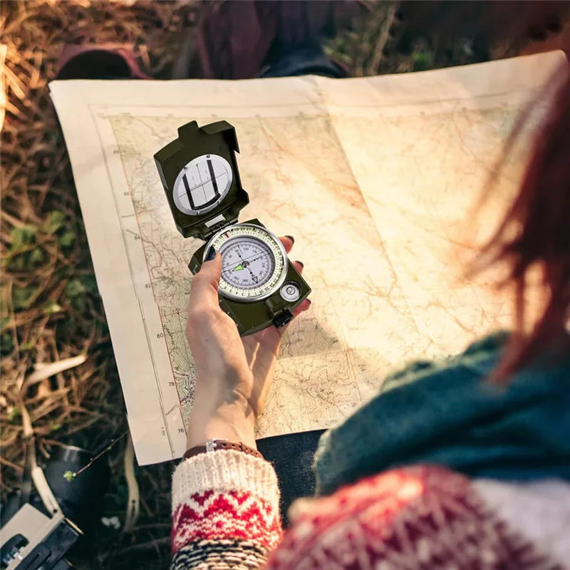 New Outdoor Compass Hiking Survival Compass with Clinometer,Waterproof Durable and Pocket-Sized Good for Camping Hunting Hiking