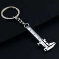 New Fashion Car Key Mini Vernier Caliper Portable 0-40mm Keychain Measuring Gauging Tools Car Turbo Key Chain Ring Ruler Caliper