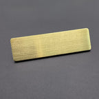 Shirley Custom 7*2cm Custom logo stainless steel name tag with brushed gold silver beauty salon employee ID tag wholesale