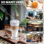 Milk Wireless Foamer Coffee Whisk Mixer Electric Blender Egg Beater Mini Frother Handle Stirrer Cappuccino Maker Cooking Tools