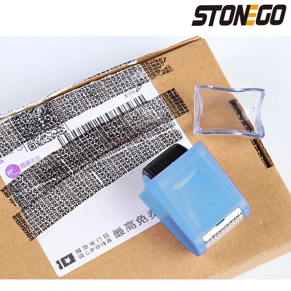 Roller Privacy Seal Anti-Leakage Confidentiality Stamp for Personal Information Face Sheet Courier Use