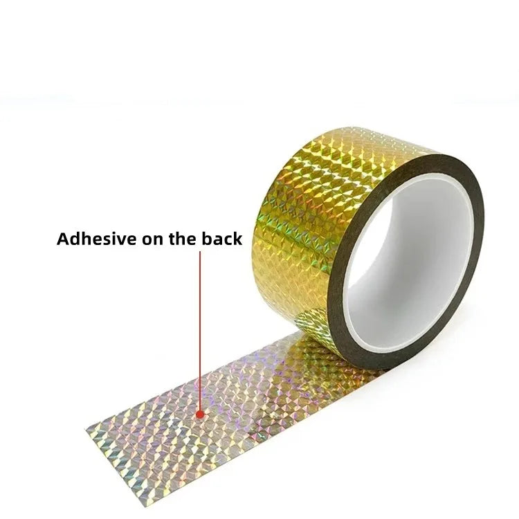 30/50M Self-Adhesive Decorative Laser Tape DIY Glitter Party Gift Packing Home Decor Tape Hot Stamping Sticker Gold Silver Tape