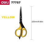Deli 77757/6027 Stainless Steel Scissors 220mm/184mm Multi-function Household Office Tailor's Hand Scissors Cutting Paper Fabric
