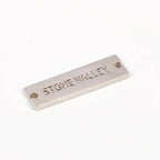 Custom Logo 3D Metal Letters Zinc Alloy Name Tag for Handbag Clothing Metal Labels Sew-On