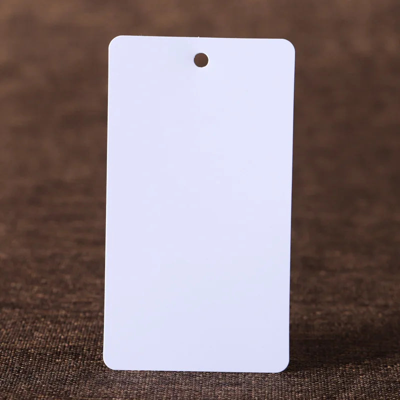 100 pcs 5X9 cm Stock Blank PVC Square Hang Tag/Price Tag/Colorful Waterproof Plastic Tag/Clothing Tag/DIY Gift Tag