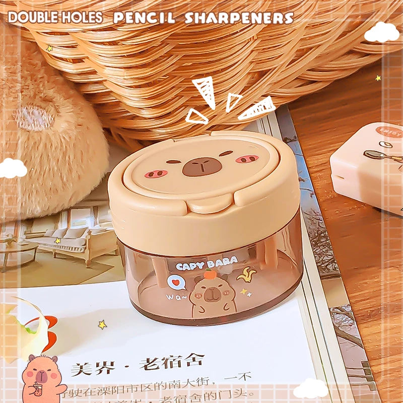 kawaii stationery supplies bar teacher accessories school useful  cute capybara pencil Sharpener aesthetic school supplies
