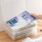 Portable A4 A5 File Organizer Multifunctional Transparent Document Storage Container Dustproof File Box Home Office Supplies