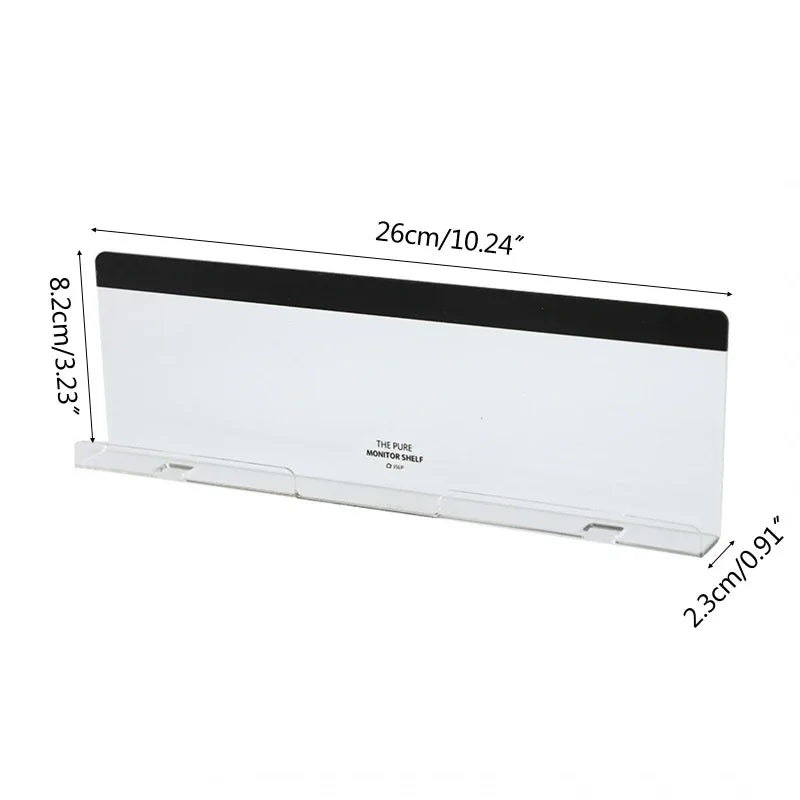 1Message Storage Board Under Computer Monitor，Office Desk Side Storage Rack Message Board Can Hold Phone Charging Memo Stickers
