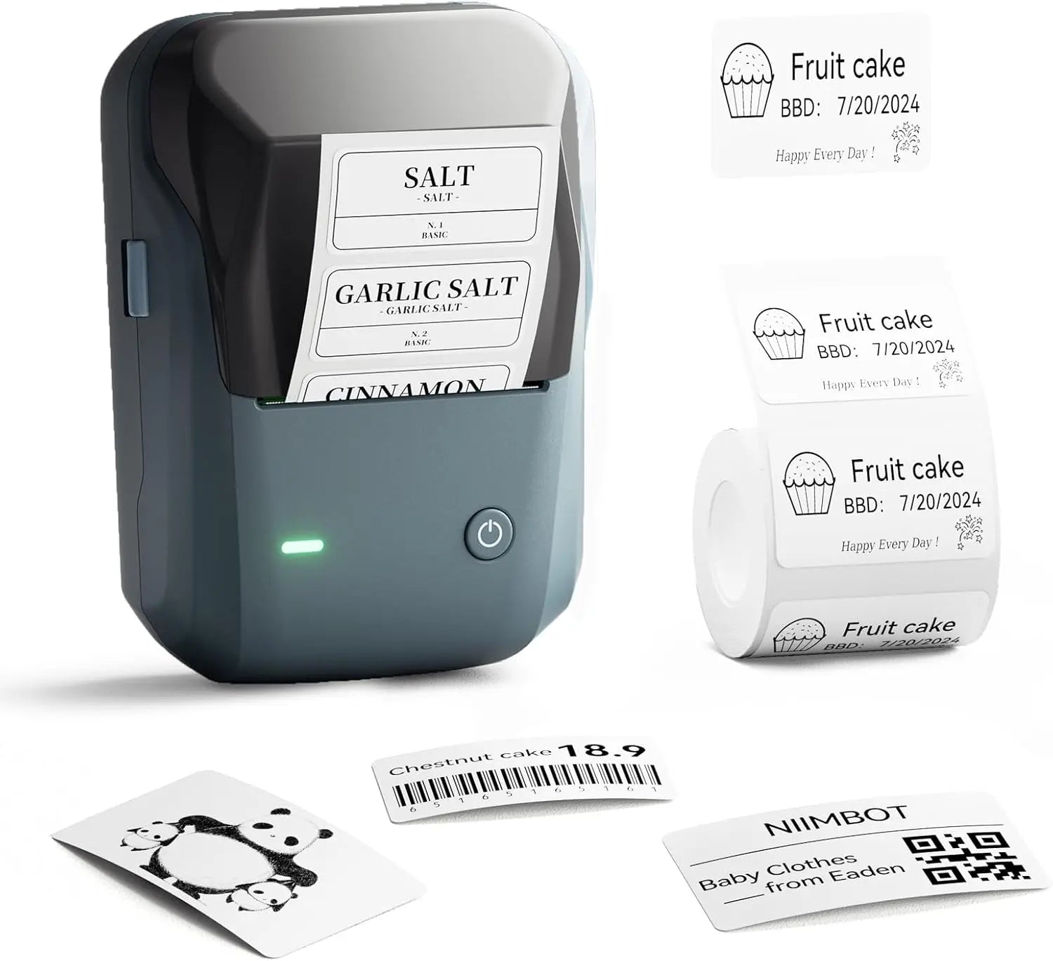 Niimbot 200dpiB21 300dpi B21PRO Label Maker Tag Price Portable Thermal Label Printer with White Photo Labels for Bakery/Business