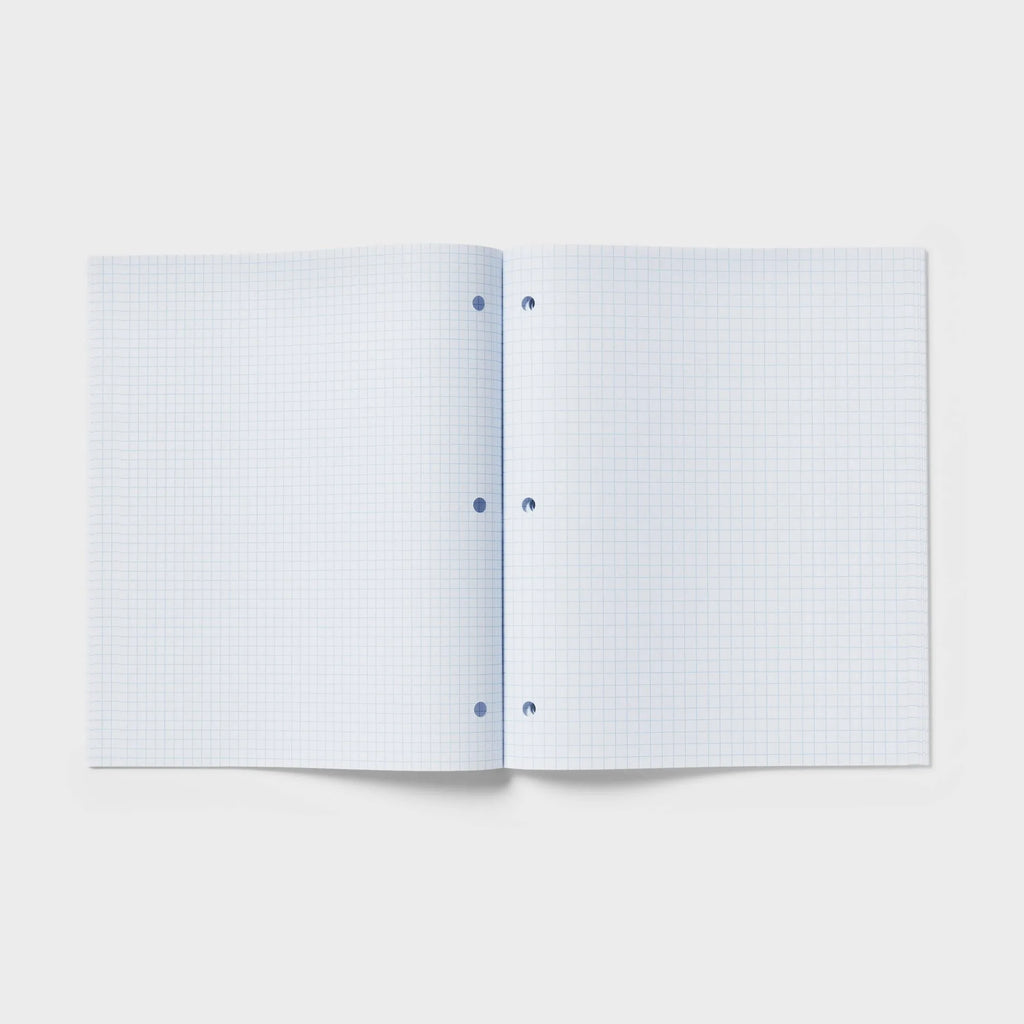 1pcs Reversible Quad Ruled Composition Notebook, Graph Grid Pages, Perforated Sheets, Durable Tape Binding, School College Use