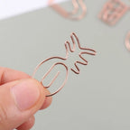 50/20pcs Love Diamond Crown Envelope Stationery Photo Tickets Office Supplies Metal Book Paper Clip Paperclips Mini Binder Clips