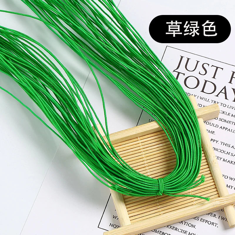 1.5mm Colorful High-Elastic Round Elastic Cord Rope Rubber Band Elastic Spandex Band Trim DIY Sewing Accessories