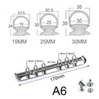 30mm A5A6A7 Notebook 6-Hole Binder Clips Binding Replacement Clip Metal Rings Accessories Loose-leaf Budget Binder Binding Rings