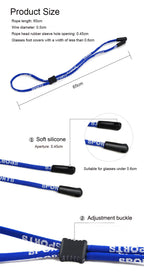 Non-Slip Sunglasses Rope Outdoors Sports Glasses Cord Women Men Eyeglasses Eyewear Cord Holder Neck Strap Glasses Lanyard