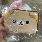 2025 New Kawaii Rilakkuma Peripheral Transparent Wallet Anime Themed Card Case And Key Case Storage Organizer Girl Birthday Gift
