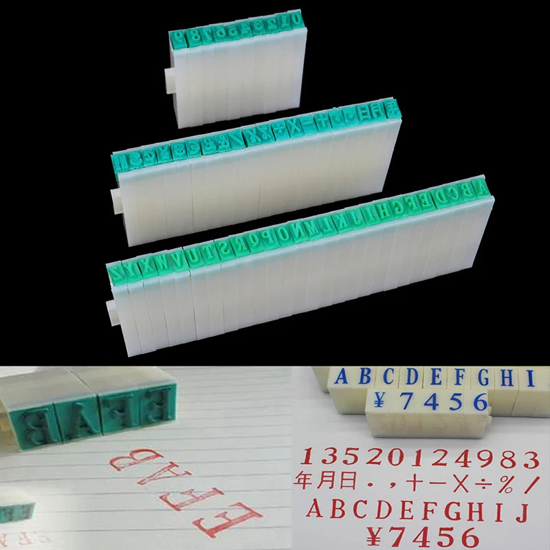 1Pc DIY Paper Work Diary Ablum Wedding Letter Alphabet Stamp Digital Number Symbol Seal Chapter Combination Ink Print