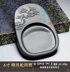 Exquisite Traditional Portable Lightweight Calligraphy Inkstones Huizhou Ink Slabs Perfect for Brush Writing Students Inkstone