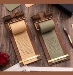 Vintage Sticky Note Clip Hanging Roll Paper Sticky Note No Sticky Ins Wind Board Note Blank Notepad Message Pad
