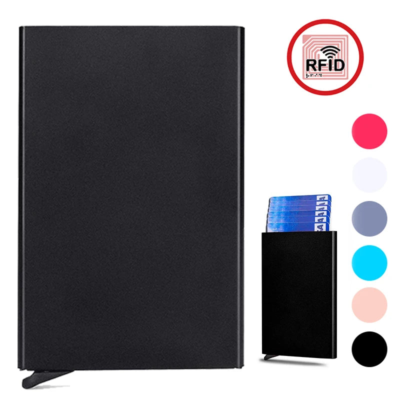 Anti Rfid Blocking Protected Magic Men ID Credit Card Holder Wallet Men Women Metal Business Bank CreditCard Cardholder Case