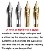 Creative for MAJOHN P136 P137 P138 P139 No.6 Solf Flex Nib Grip Section Fountain Pen Copperplate ES ER Round Body Point Nib