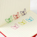 30/50pcs Metal Material Butterfly Shape Paper Clips Macaron Colors Kawaii Cute Bookmark Clip Stationery Office School Supplies