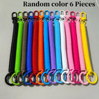 Colorful Spring Coil Lanyard DIY Phone Tether Keychain Pendant Earphone Holder for Mobile Case Accessory