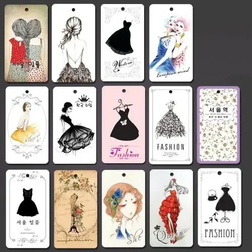 250pcs/lot Clothing Printing Hang Tags Price Tag in Stock Labels for Clothes Personalizar Etiquetas