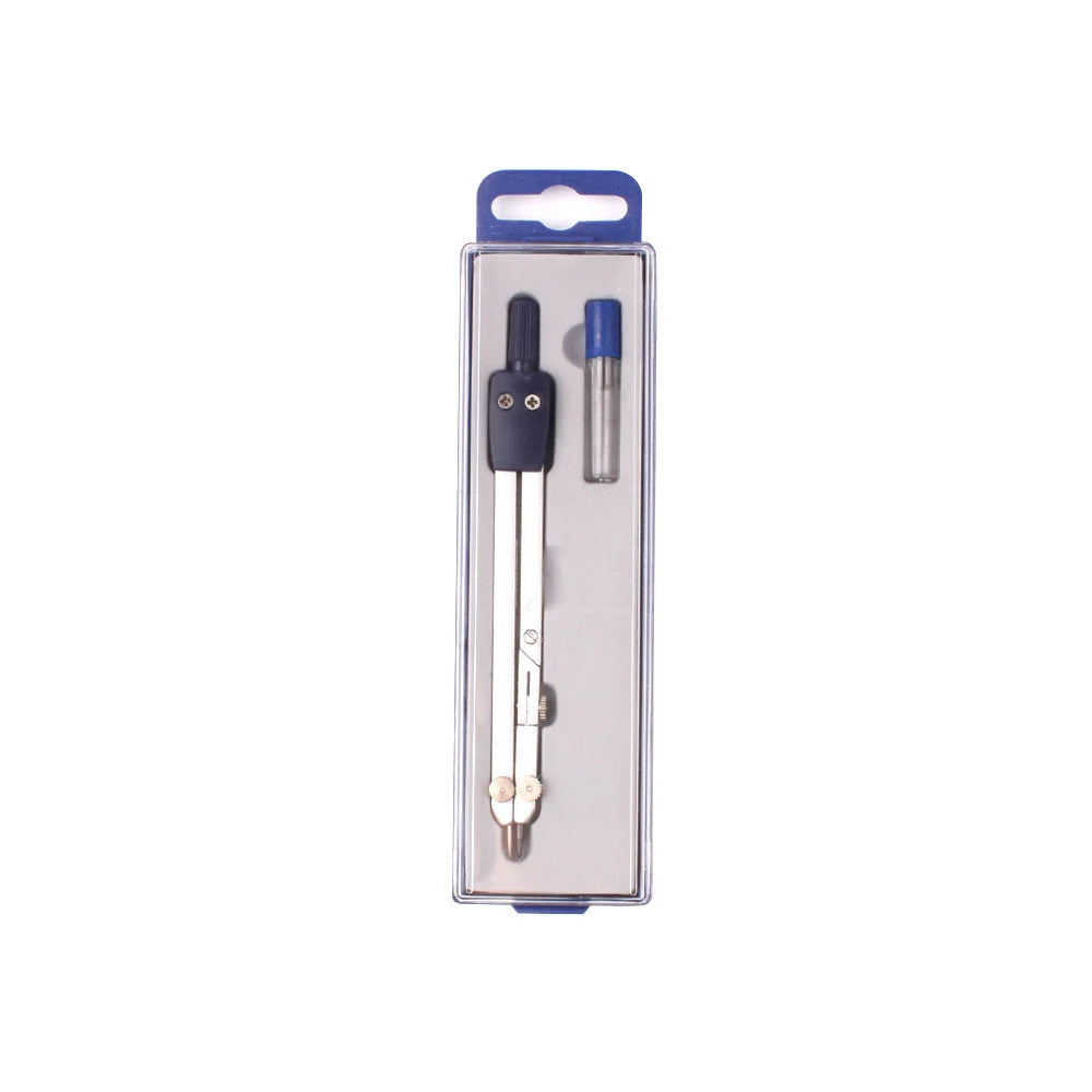 Professional Metal Drawing Compass Drafting Tools with Lead Refill for Student Math Geometry School Office Stationery Supplies