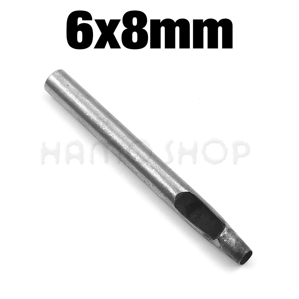 1pc 2mm-6mm Width Leather Oval Shape Hole Punch Steel Craft Hollow Hole Punch Leather Tools Leather Belt Hole Punch DIY Tools