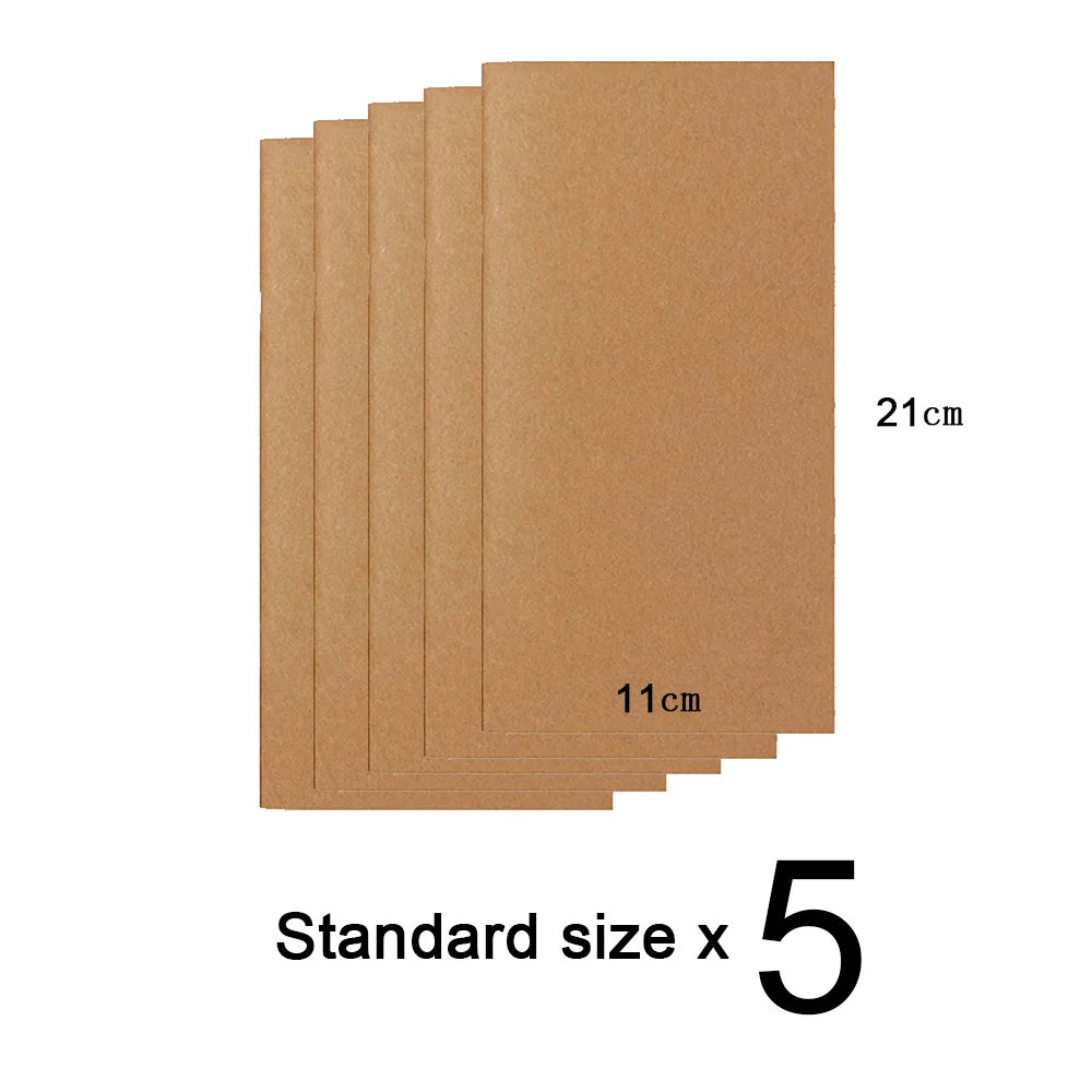 5pcs/lot Replace Note Books 100GSM Journal Inner Paper 4 Sizes 64 Pages Inserts Blank Grid Lineds A5 Notebooks Back to School
