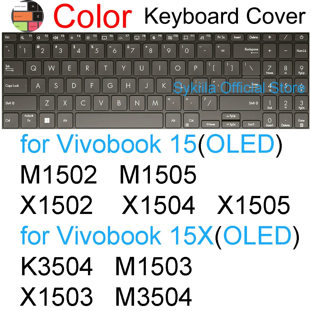 Keyboard Cover for ASUS Vivobook 15 Pro 15X OLED GO S S15 N6506 S5507 S5506 M5506 X1505 M1505 K3504 Silicone Protector Skin Case