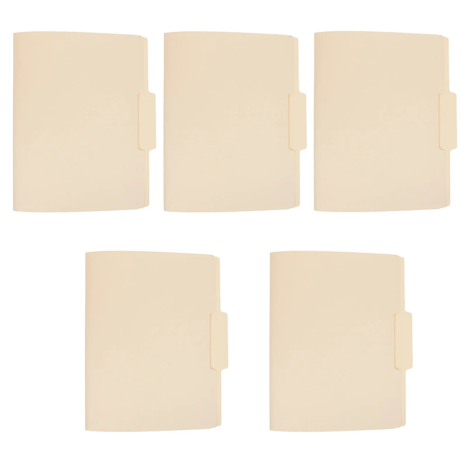 5Pcs Manila File Folders Pressboard Document Organizer Letter Size Beige Office School Classroom Business Filing Supplies