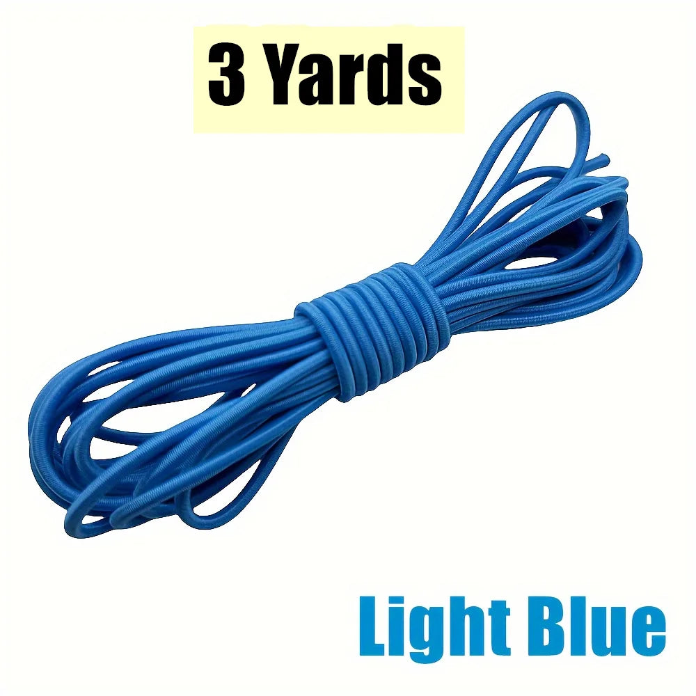 3 Yards 3mm Round Elastics Bungee Shock Cord Elastic Rope Rubber Band Strap String Cordon Shoelaces Sewing Accessories