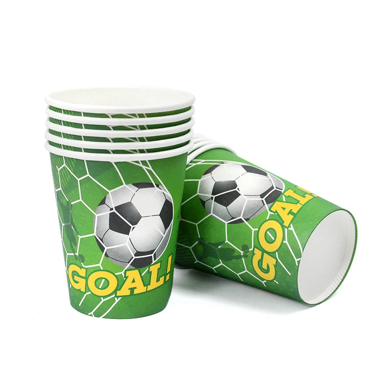 Soccer Party Disposable Tableware Paper Plates Cups Napkins Tablecloth Kids Boys Football Birthday Party Decoration Supplies