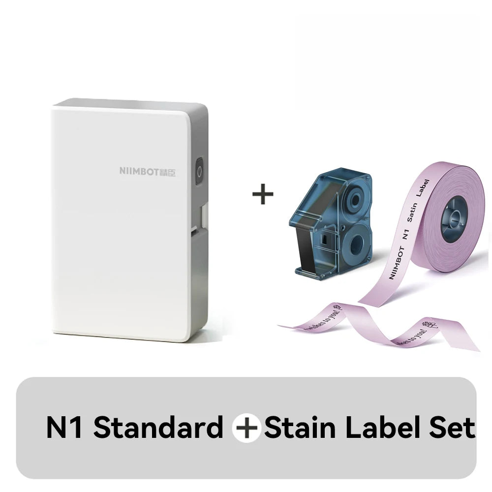 Niimbot N1/B18 Thermal Transfer Label Sticker Printer Mini Label Maker With Ribbon PET Papers For Jewelry Store Cable Cosmetics