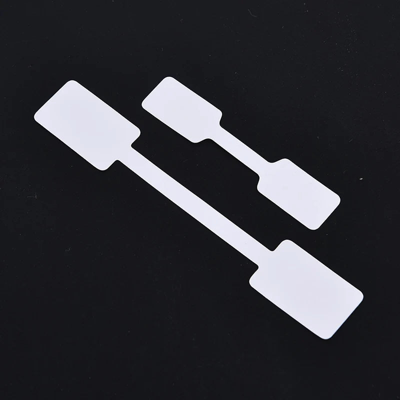 100pcs White Price Label Tags with Hanging String Jewelry Stationery Shoes Cloth