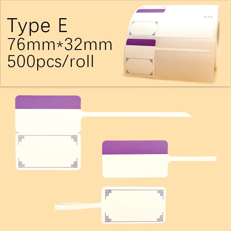 500Pcs Blank Price  Label Stickers Jewelry Tags Thermal Paper Label Hang Tag for Earring Ring Necklace Bracelet Glasses 70*30